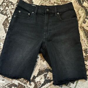 Gap black denim high rise Bermuda shorts 27/4